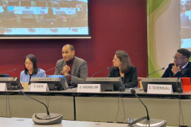 The panelists ©DGWB Atelier sur la découvrabilité des contenus numériques en français